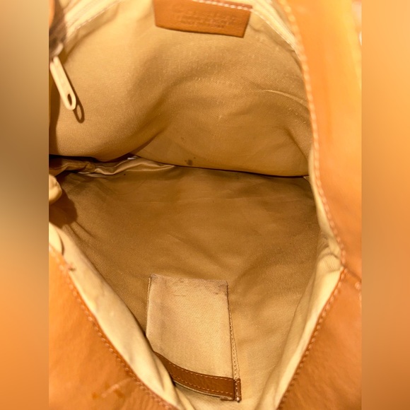 Made In ITALY Cristian Genuine Leather tan bag with removable shoulder strap. - Picture 10 of 11